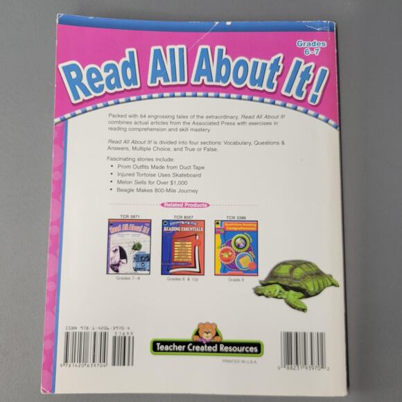 Read All About It Susan Fineman Workbook Grades 6-7 Teacher Created Resources - Picture 15 of 16